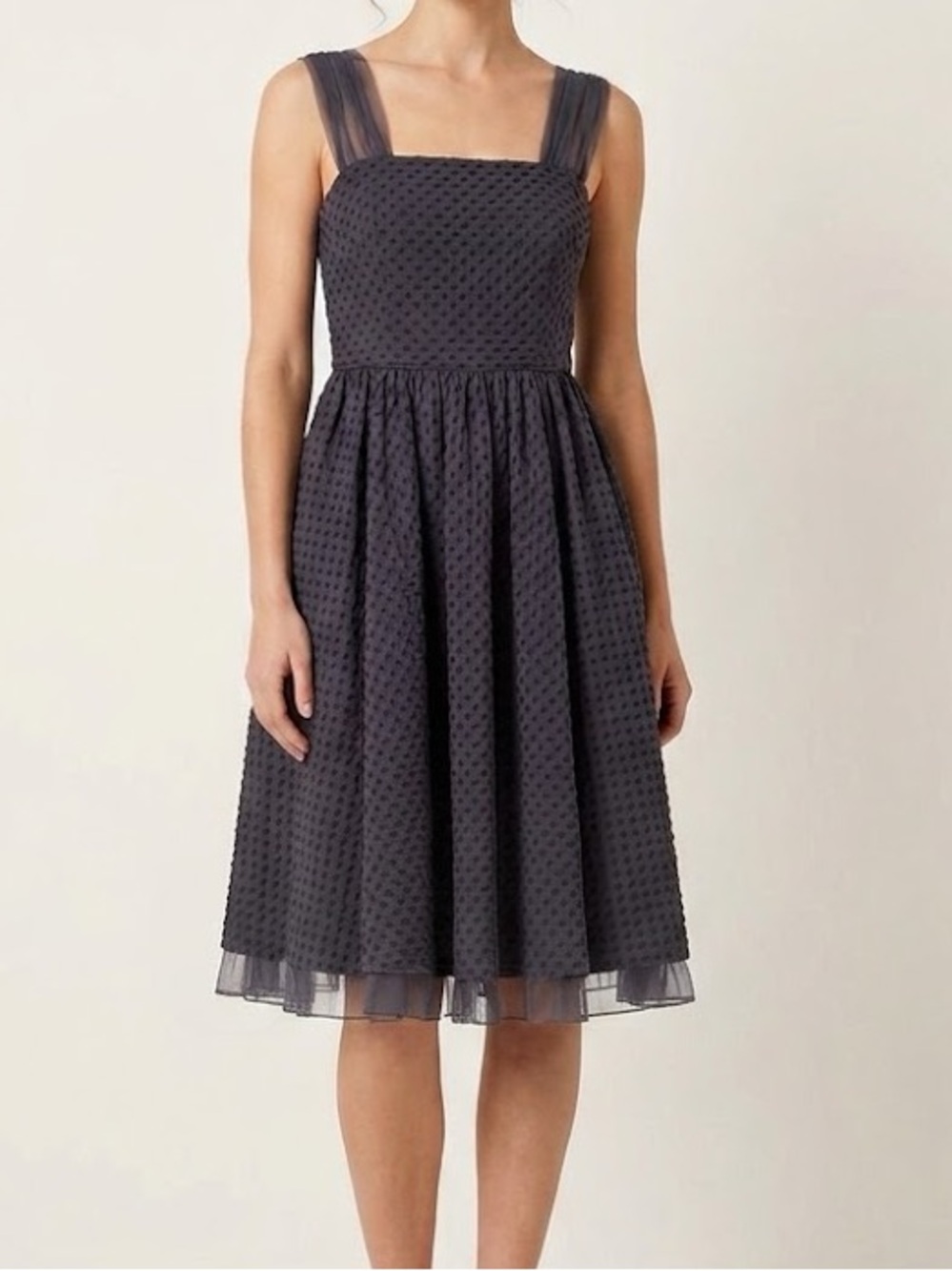 Anthropologie Girls From Savoy Blue Silk Cotton Mini A Line Dress 8